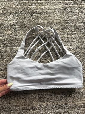 lululemon athletica white Strappy Back Sports Bra